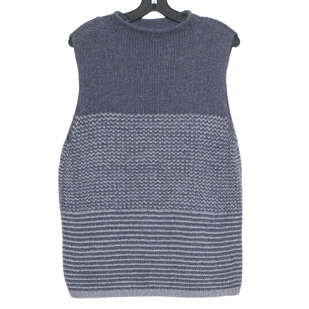 Liz Claiborne Womens Sweater Vest Sleeveless Colorblock Blue Size XL GD